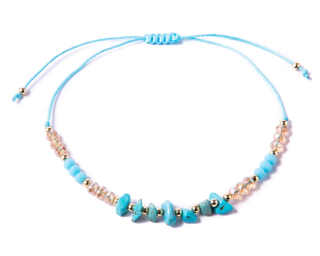 Anklet  -  String Cord Turquoise Anklet