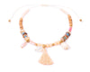Anklet  -  String Cord Sea-Sand Wooden Beads - boom-ibiza