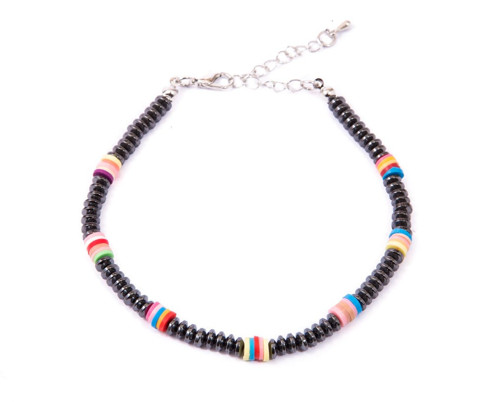 Anklet  - Disk Shape Glassy Beads - boom-ibiza