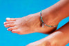Anklet  - Double Strand Turquoise Pineapple Charm - boom-ibiza