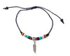 Anklet  -  String Cord Feather Charm - boom-ibiza