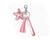 Keychain star tassel Charm - light pink