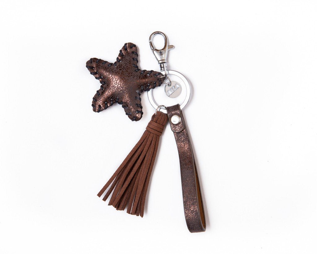 Keychain star tassel Charm - black - boom-ibiza