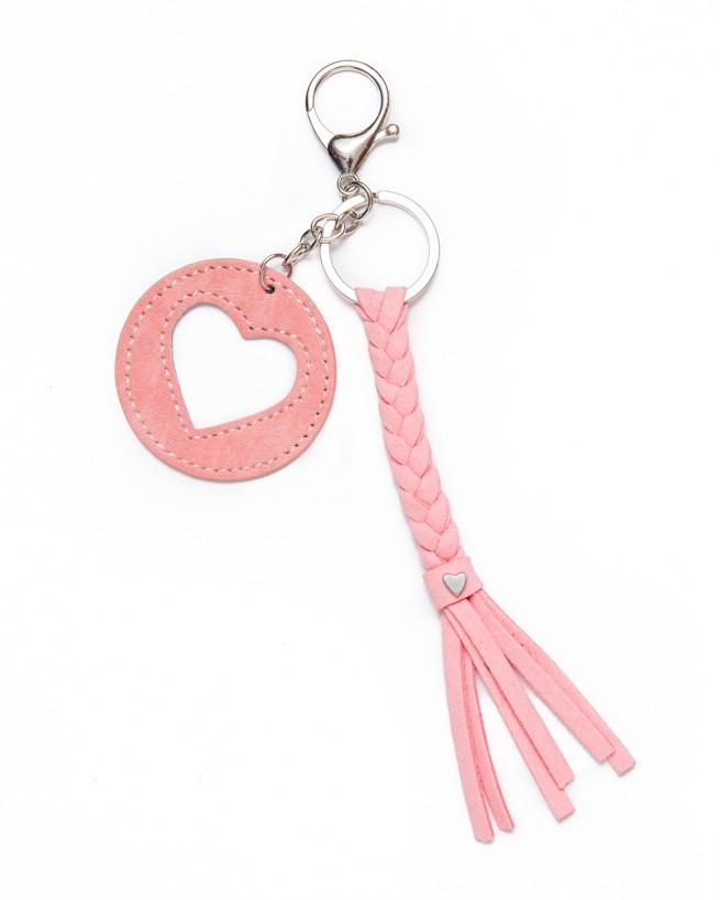 Keychain star medal tassel Charm - Pink - boom-ibiza