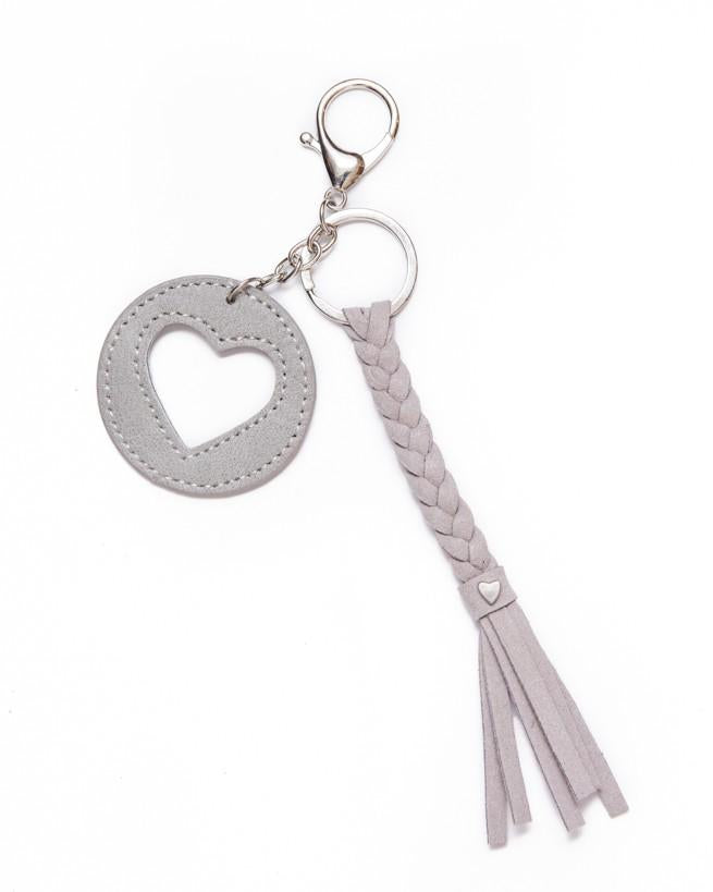 Keychain star medal tassel Charm - Gray - boom-ibiza