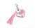 Keychain heart tassel Charm - light pink