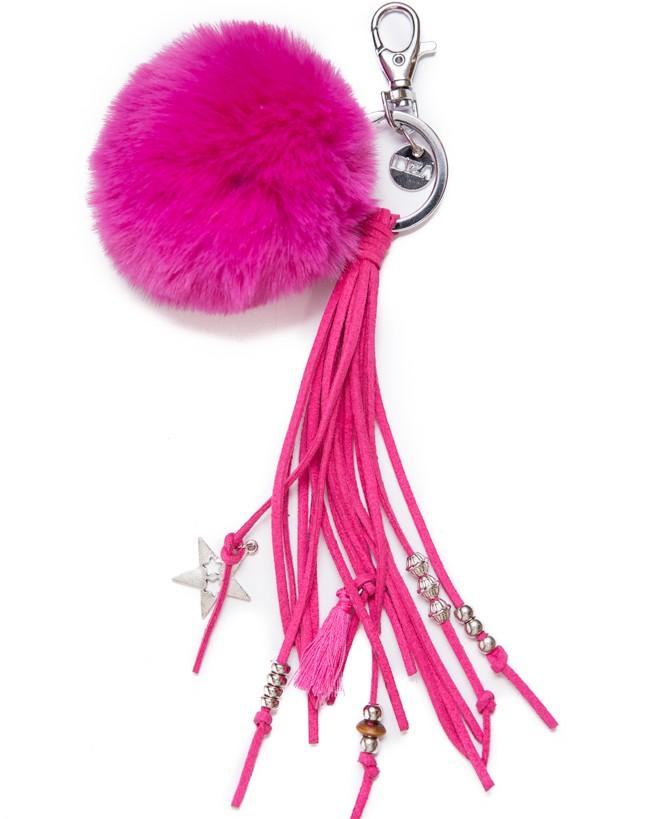 Keychain pompom tassel Charm - Pink