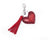 Keychain heart tassel Charm - red