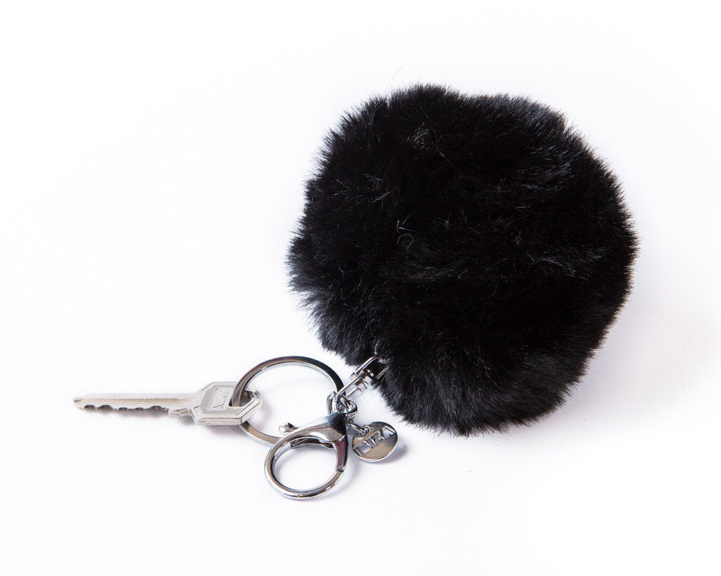 Keychain Pompom Charm - black - boom-ibiza