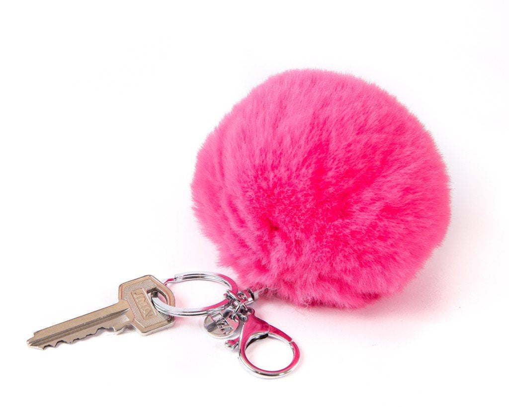 Keychain Pompom Charm - Pink - boom-ibiza