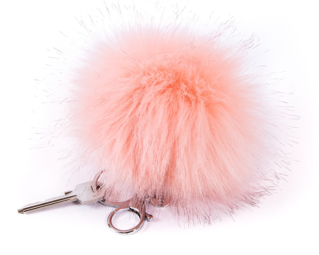Keychain Furry Pompom Charm - Peach - boom-ibiza