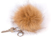 Keychain Furry Pompom Charm - Brown - boom-ibiza