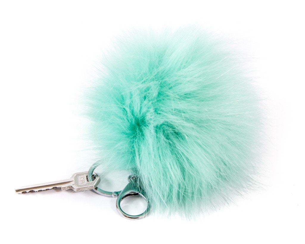 Keychain Furry Pompom Charm - Green