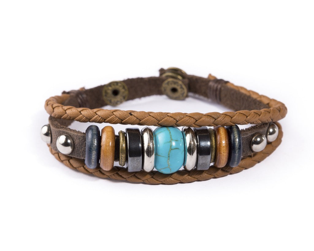 leather bracelet - Ibiza Boho Style