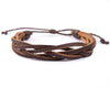 leather bracelet braided loose - light brown - boom-ibiza