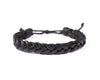leather bracelet braided - Ibiza classic black - boom-ibiza