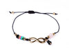 String Charm Bracelet - Black Infinity - boom-ibiza