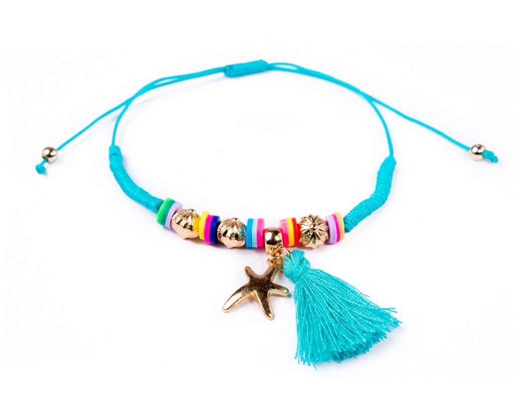 String Tassel Bracelet - Blue Sea Star - boom-ibiza