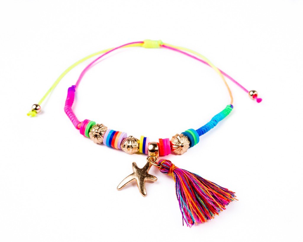 String Tassel Bracelet - Rainbow Sea Star - boom-ibiza
