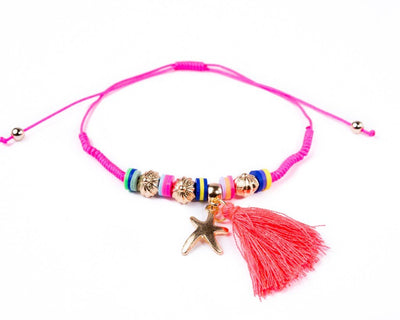 String Tassel Bracelet - Purple Sea Star - boom-ibiza