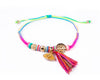 String Tassel Bracelet - Rainbow Evil Eye - boom-ibiza
