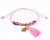 String Tassel Bracelet - Pink Hamsa Hand - boom-ibiza
