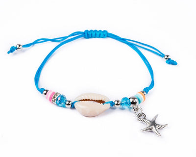 String Seashell Bracelet - Blue Sea-Star - boom-ibiza