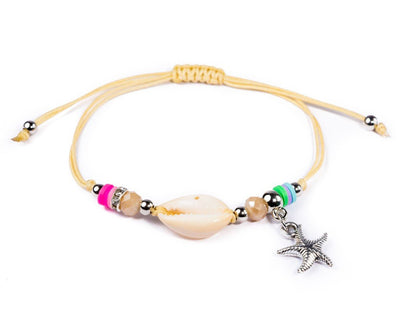 String Seashell Bracelet - Cream Sea-Star - boom-ibiza