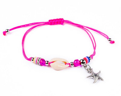 String Seashell Bracelet - Purple Sea-Star - boom-ibiza