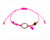String Charm Bracelet - Pink Coin