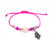 String Seashell Bracelet - Purple Hamsa - boom-ibiza