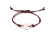 String Seashell Bracelet - brown - boom-ibiza