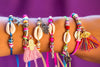 String Seashell Bracelet - Rainbow Hamsa - boom-ibiza