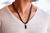 beads necklace black tooth pendant - boom-ibiza